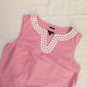 TALBOTS Pink/White Sleeveless Blouse  - 8
